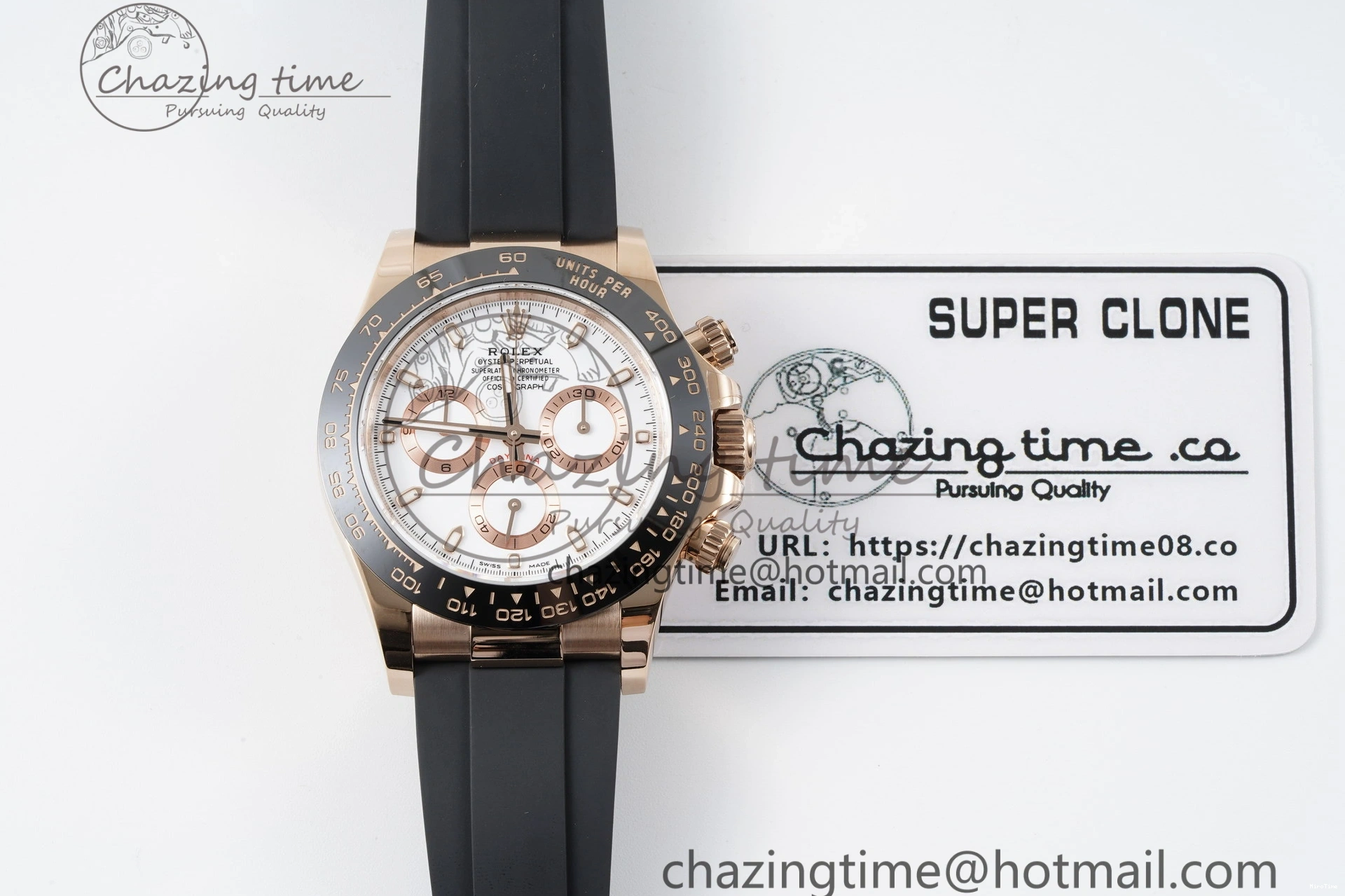 MiroTime 0115 Tailored Daytona 116515 BTF 1:1 Best Edition White Dial on Oysterflex Rubber Strap SA4130 V 2262